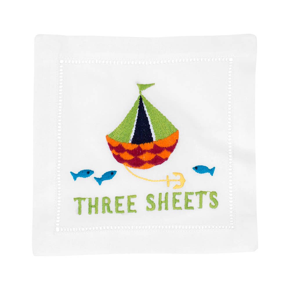 Three Sheets to the Wind Cocktail Napkin