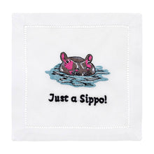 Load image into Gallery viewer, Just A Sippo Cocktail Napkin- Set of 4
