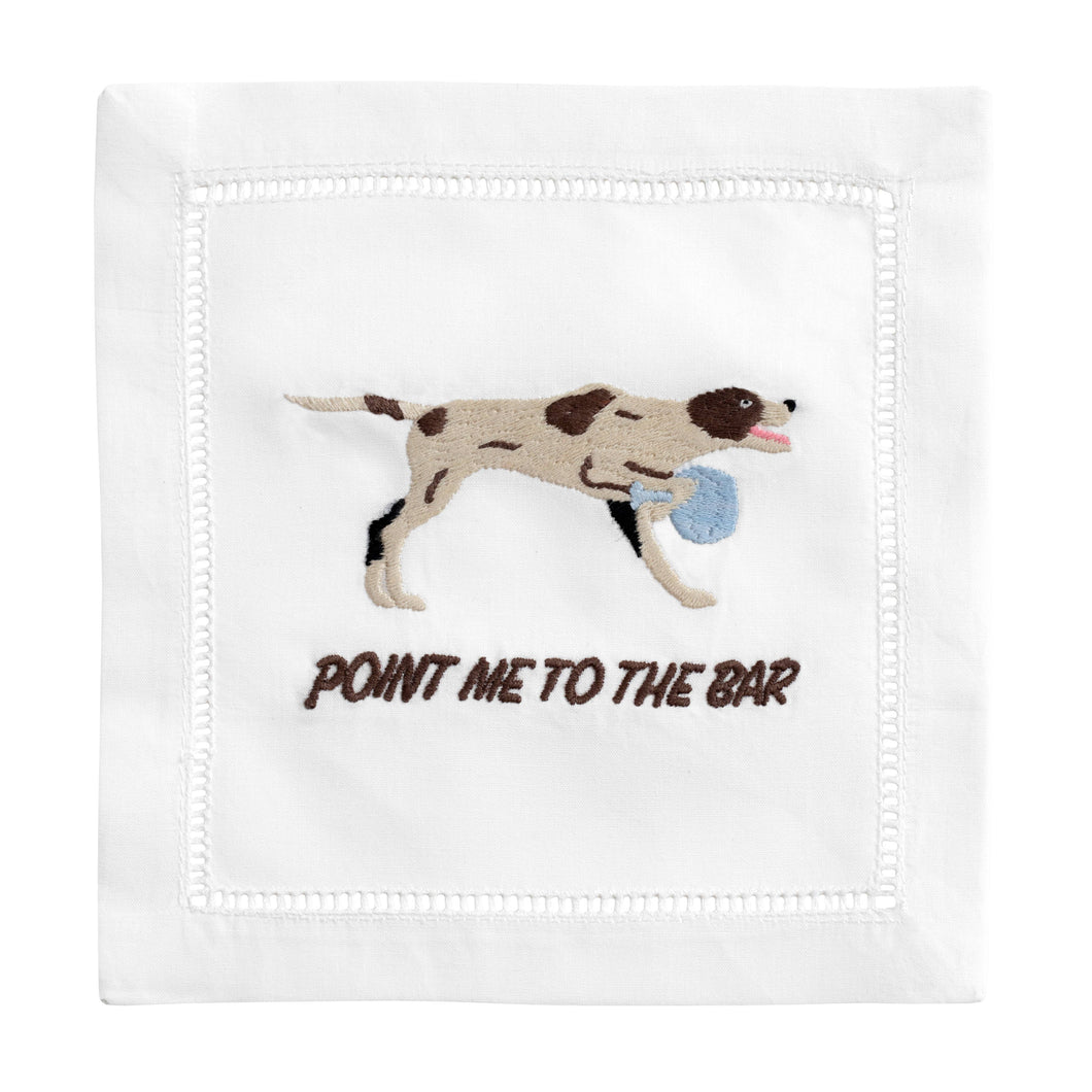 Point Me to the Bar Cocktail Napkin- Set of 4