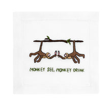 Load image into Gallery viewer, Monkey See Monkey Do Cocktail Napkin
